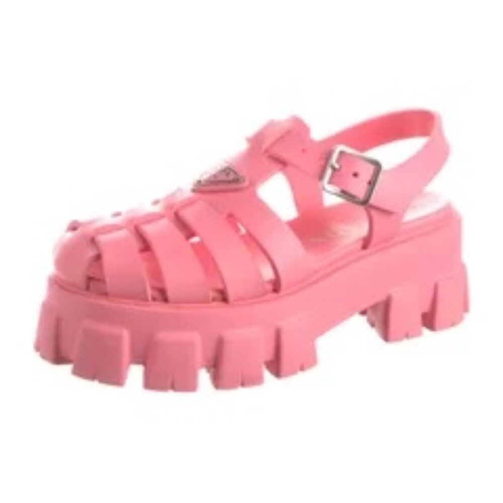 Prada Logo Chunky-Sole Fisherman Sandals